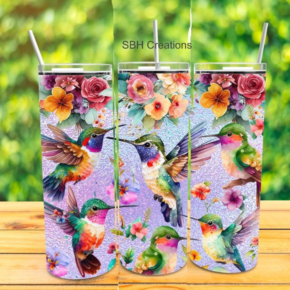 20 oz Humming bird Insulated Tumbler - Picture 1 of 1